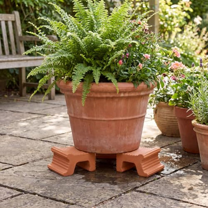 LemonRoad Extra Large Terra Cotta Cement Pot Feet for 20"-30" Pots