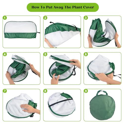 2Pcs 40"x40"x20" Pop Up Garden Mesh Plant Cover-Foldable Plant Protector - size: 2pcs