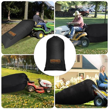 Augisteen Lawn Tractor Leaf Bag Upgraded Lawn Mower Leaf Bag Garden Leaf Grass Catcher Bags 420D Oxford Cloth Leaf Collector Bag for Lawn Mower Tractor Garden Leaf Collection, 78.7 x 51.2 Inch