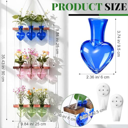 Leinuosen Hanging Plant Propagation Station, Propagation Vases, Multicolor - color: Multicolor
