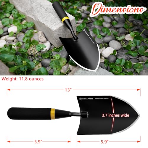 Kemaier Heavy Duty Stainless Steel Garden Trowel Shovel Tools - style: Large Trowel