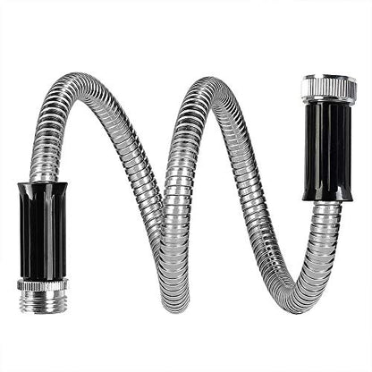 Beaulife Metal Short Garden Hose 3ft Connectors, Drainage Hose for Dehumidifier Small Water Hose Extension High Pressure Bib Reel Extender, Drinking Water Hose for RV Outdoor - size: 3Ft