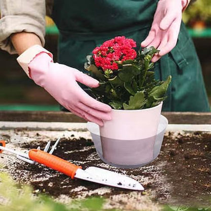 18 Pcs Clear Plastic Plant Saucers for Flower Pots(6, 8, 10 Inch)