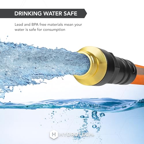 HydroTech FLATJACKET Lightweight Garden Hose 5/8 in x 75 ft, Orange - size: 75 Feet
