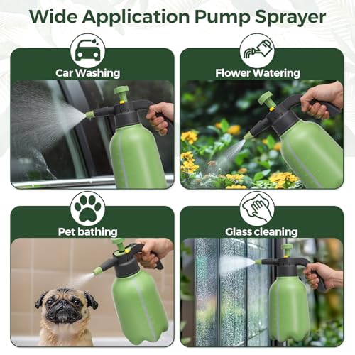 T4U Pump Sprayer 0.5 Gallon, Garden Spray Bottle with Short Nozzle - size: Short Nozzle
