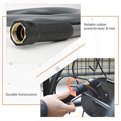 Worth 50 ft Gray PVC Garden Hose 5/8”, Male to Female Fittings - size: 5/8 in. x 50 ft.