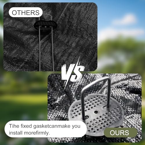 250 Pcs Landscape Staple Gasket Garden Landscape Staples Washer Pad Yard Pins Pad for Outdoor Weed Barrier Fabric Yard Tent (Black)
