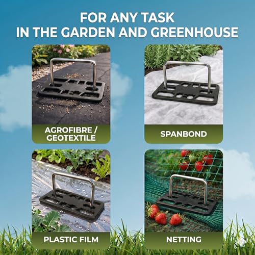 6 Inch 25 PCS Galvanized Landscape Staples with 25 PCS Gasket, Landscape Fabric Pins Stakes Lawn Ground Cover Garden Staples Spikes Weed Barrier Stakes - size: 25PCS