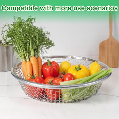 2 Pack Soil Sifter for Gardening - Rock Compost Sand Sifter Fits 5-Gallon Buckets 1/4 Inch & 1/8 Inch Mesh Sifting Screen Sieve for Gravel, Dirt, Sawdust with Repotting Mat - size: 11.8" x 11.8"