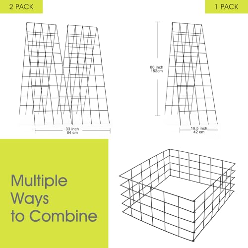 RIFNY Cucumber Trellis for Raised Bed, Garden Trellis 16.5 x 60 Inch, Black - color: Black, size: 16.5 x 60 Inch