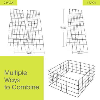 RIFNY Cucumber Trellis for Raised Bed, Garden Trellis 16.5 x 60 Inch, Black - color: Black, size: 16.5 x 60 Inch