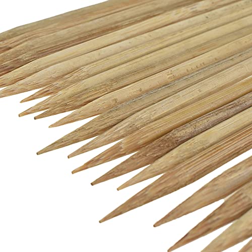 HAHIYO 12Inches 25PCs Natural Carbonized Bamboo Plant Stake Wood Garden Stake Bamboo Rod Plant Support Wooden Plant Support Floral Stick for Orchid Tomato Potted Plant Indoor Outdoor Gardening - size: 12In-25P