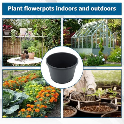 Planter Nursery Pots 5 Gallon Pots for Plants 10Pack - color: Black, size: Round-13inch-10pcs