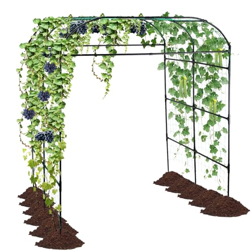 Garden Arch Trellis for Climbing Plants,71x75x87in Black - size: 82.6 x 71 x 63.7 in, U Frame, Black