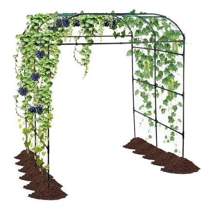 Garden Arch Trellis for Climbing Plants,71x75x87in Black - size: 82.6 x 71 x 63.7 in, U Frame, Black