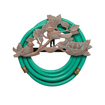 Whitehall Products Chickadee Hose Holder, Copper Verdi