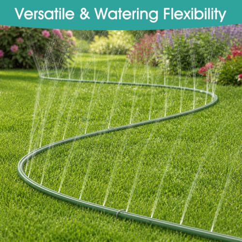 25 FT Soaker Hose for Garden Lawn, Water Saving Sprinkler Hose