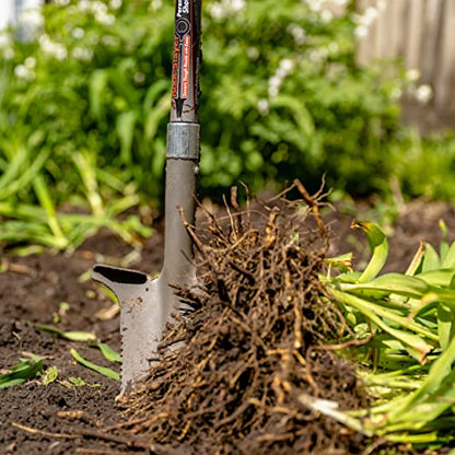 Root Slayer 23311 Perennial Garden Shovel, Fiberglass Shaft, Red - color: Red, size: Medium