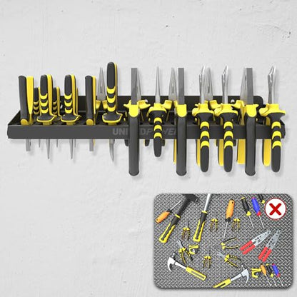 UNITEDPOWER Pliers Holder, Wall Mount Storage Rack Organizer for Workshop, Shed, Garage, Home, Stores up to 12 Pliers or Small Tools - style: Pliers Holder