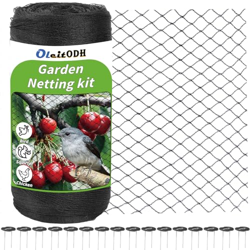 Garden Mesh Netting 10x50 FT - Heavy Duty Bird Net, Mesh Pest Barrier Reusable Ultra Fine Deer Fence Netting Crops Row Cover Raised Bed Protect Fruits Flower Vegetables from Bird Deer Squirrel - size: 10x50ft