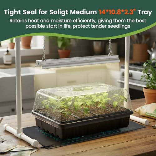 5 Pack 5" High Humidity Domes for SOLIGT 14*10.8*2.3" Seed Starting Trays - size: 5 domes for 1014 trays