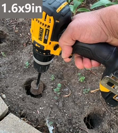 TCBWFY Garden Auger Drill Bit for Planting,Spiral Hole Drill Earth Post Umbrella Bulb Planter Auger for 3/8" Hex Drive 1.6"x9",1.6"x16.5",3.5"x16",4"x12",2"x32" - size: 1.6"x9",1.6"x16.5",3.5"x16",4"x12",2"x32"