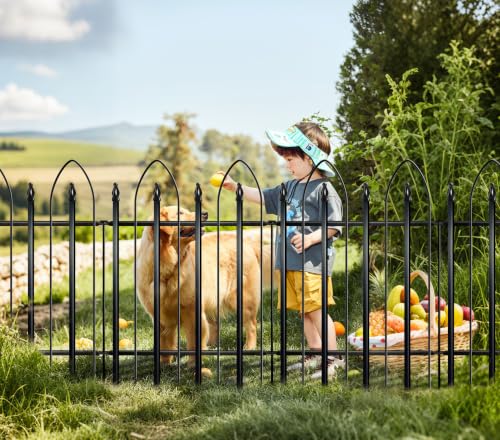 Thealyn Garden Fence 32" H x 24" W (4 Panels + 1Gate, Total 10 ft) - size: 32″ H x 10 ft (4 Panels + 1Gate)