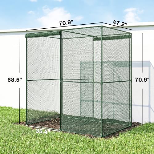Outsunny 6' x 4' x 6' Crop Cage Plant Protection Tent, Green - color: Green, size: 6' x 4' x 6'