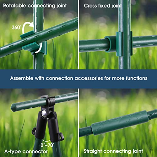 NANOPRETTY 6 FT Garden Stakes for Outdoor Plant Tree Stakes and Supports - size: 6 FT-10 Pack