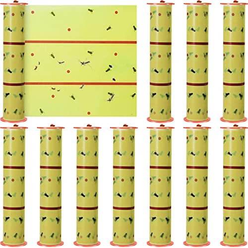 Qualirey 2 Pcs Giant Flypaper Fly Traps, 295ft Sticky Yellow and Green - color: Yellow