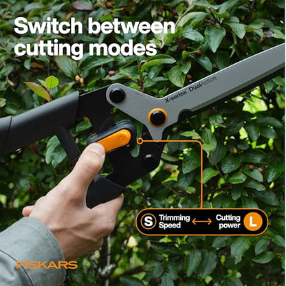 Fiskars 25" DualAction Hedge Shears, 2-in-1 Fast or Powerful Trimming - style: 25" 2-in-1