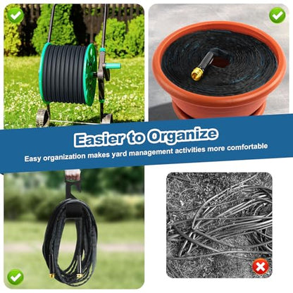 CXEZSIK Garden Hose 50FT Lightweight Non-Expanding Leak-Proof No-Knot Black - color: Black Blue, size: 50FT