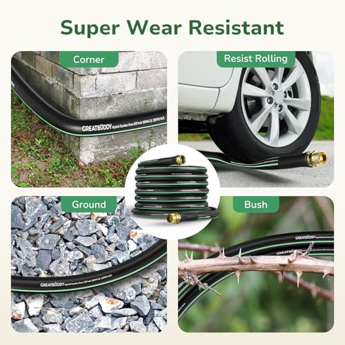 GreatBuddy Garden Hose 75ft, 5/8" Heavy Duty Water Hose, - size: 75ft