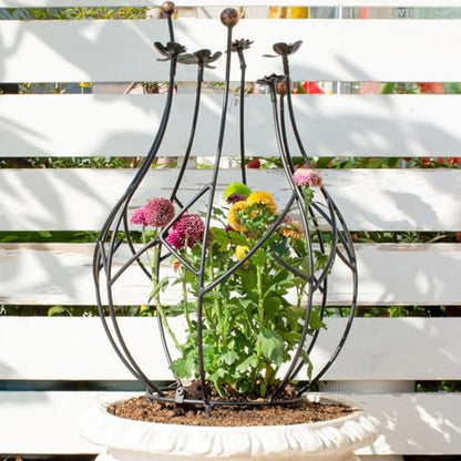 Obelisk Trellis Garden - 27" Metal Climbing Support for Vines - size: 27" x 8"
