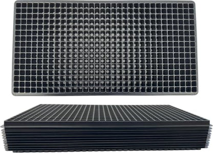 512 Cell Seedling Plastic Nursery Trays, 10 Pack, Thick Durable Germination Plug Trays, 5120 Cells Reusable Plant Propagation - size: 512 Cell, style: 1.0mm Wall Thickness