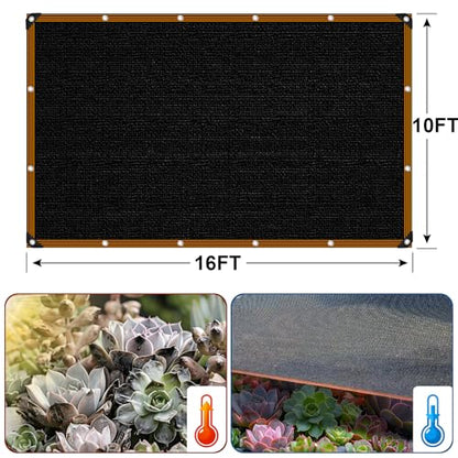 Shade Cloth - for Garden 90% Plant Shades Mesh Tarp with Grommets Outdoor Sun Shades Netting for Chicken Coop Greenhouse Vegetables Pergola Patio Cover - size: 10×16FT
