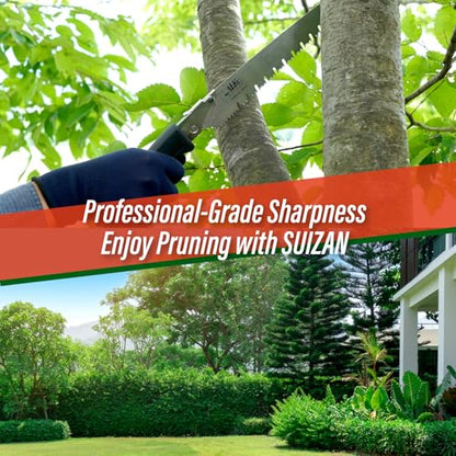 SUIZAN Pruning Saw 10.6" Gullet Blade - Japanese Hand Saws Tree Trimming - style: 10.6"/270mm Pruning saw