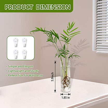Vumdua 4 Pack Glass Planters, Clear, 5.9 in H x 1.85 in D, Suitable for Most Water Plants, Perfect for DIY Propagation Station, Easy to Install, Elegant and Functional