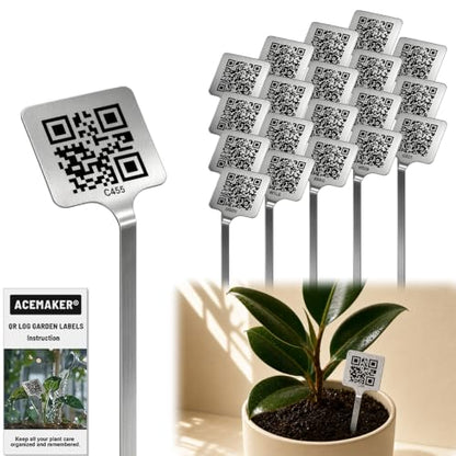 QR Plant Labels, Scan-to-Record Plant Care Tracker, 20 pcs - size: 20pcs