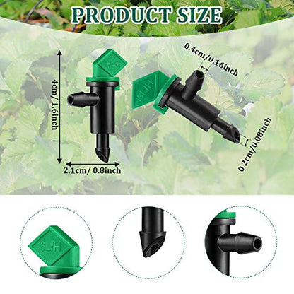 Mudder 60 Pieces Flag Drippers Emitters for Drip Irrigation,4 Gallon,Green - color: Green, size: 4 Gallon