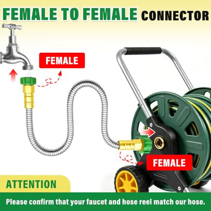 5FT Female to Female Short Garden Hose Adapter, Connecting Hose Reel - size: 5FT