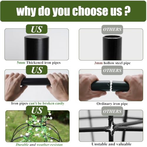 47" Obelisk Trellis for Climbing Plants - Support for Roses & Vines - color: black-47"x17"