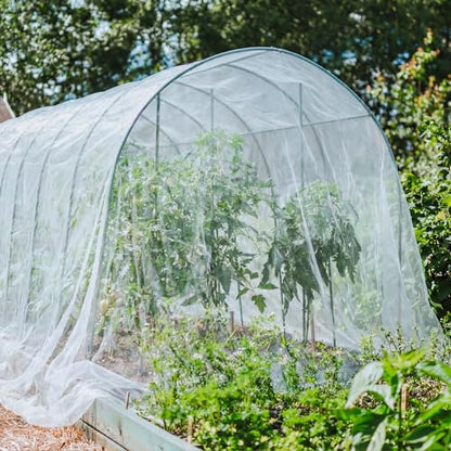 12 x 50 ft Garden Mesh Netting Insect Mosquito Net, White, 1 Pcs - size: 12 x 50 ft
