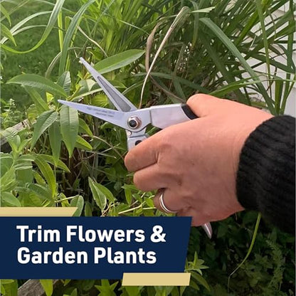 Pruning Shears - Garden Scissors Florist Snips - 2.5” Blades - Flower Scissors for Cutting Fresh Flowers, Trimming, or Harvesting Herbs or Fruit - Pruners for Gardening Tools by Kings County Tools - style: Flower Pruner