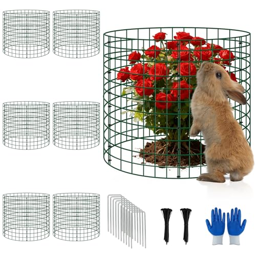 6 Pack 12x12 Inch Plant Protector Cages, Wire Plant Cover for Animals - color: 6 Pack, size: 12x12 IN