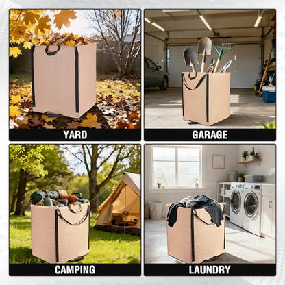 WORKPRO Heavy Duty 72-Gallon Reusable Yard Waste Bags, Light Tan - color: Light Tan, size: 1 Count (Pack of 1)