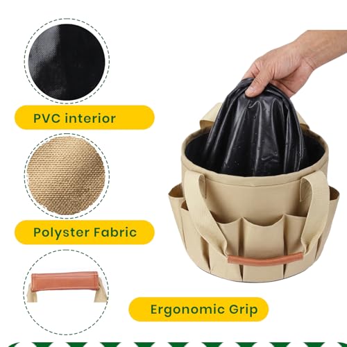 Complete Garden Tools Set, 11 Pcs Heavy Duty Gardening Tools with Organizer Tote Bag, Aluminum & Carbon Steel Garden Tool Set, Gardening Kit for Women & Men, Ideal Gardening Gifts for Plant Lovers