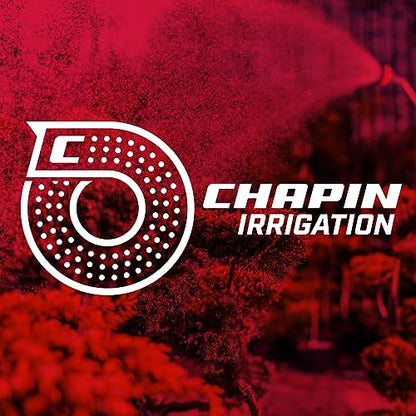 Chapin 4998: 8-Pattern Metal Circle Sprinkler, 360 Degree Sprinkler Head for Small Gardens and Lawns, Up to 40 ft Coverage Area, Lawn Sprinkler, Small Area Yards and Garden Watering, Red/Silver