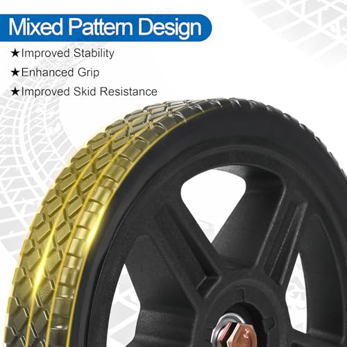 7 Inch Lawn Mower Wheels Kits Universal 7" Push Mower Wheels with 1/2" Bearing, Bolts & Nuts, Plastic Replacement Tires for Most Standard Garden Tiller, Pressure Washer, Handtruck, 2 Pack - color: Black-2Pack, size: 7 inch