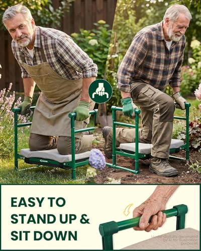 Saker 2026 Upgraded Garden Kneeler and Seat with 500LB Frame & Soft Pad - size: Luxury version
